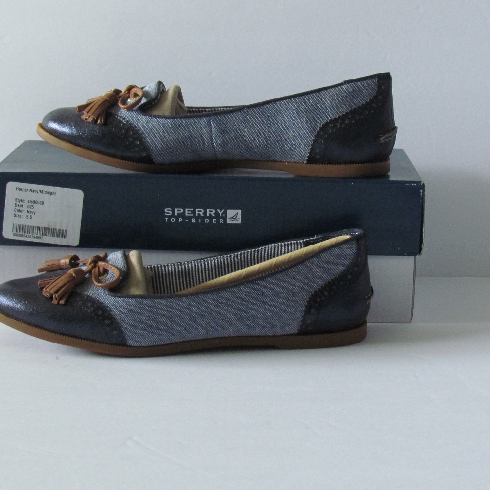 Sperry Top Sider Harper Shoes Navy, Size 5.5 M